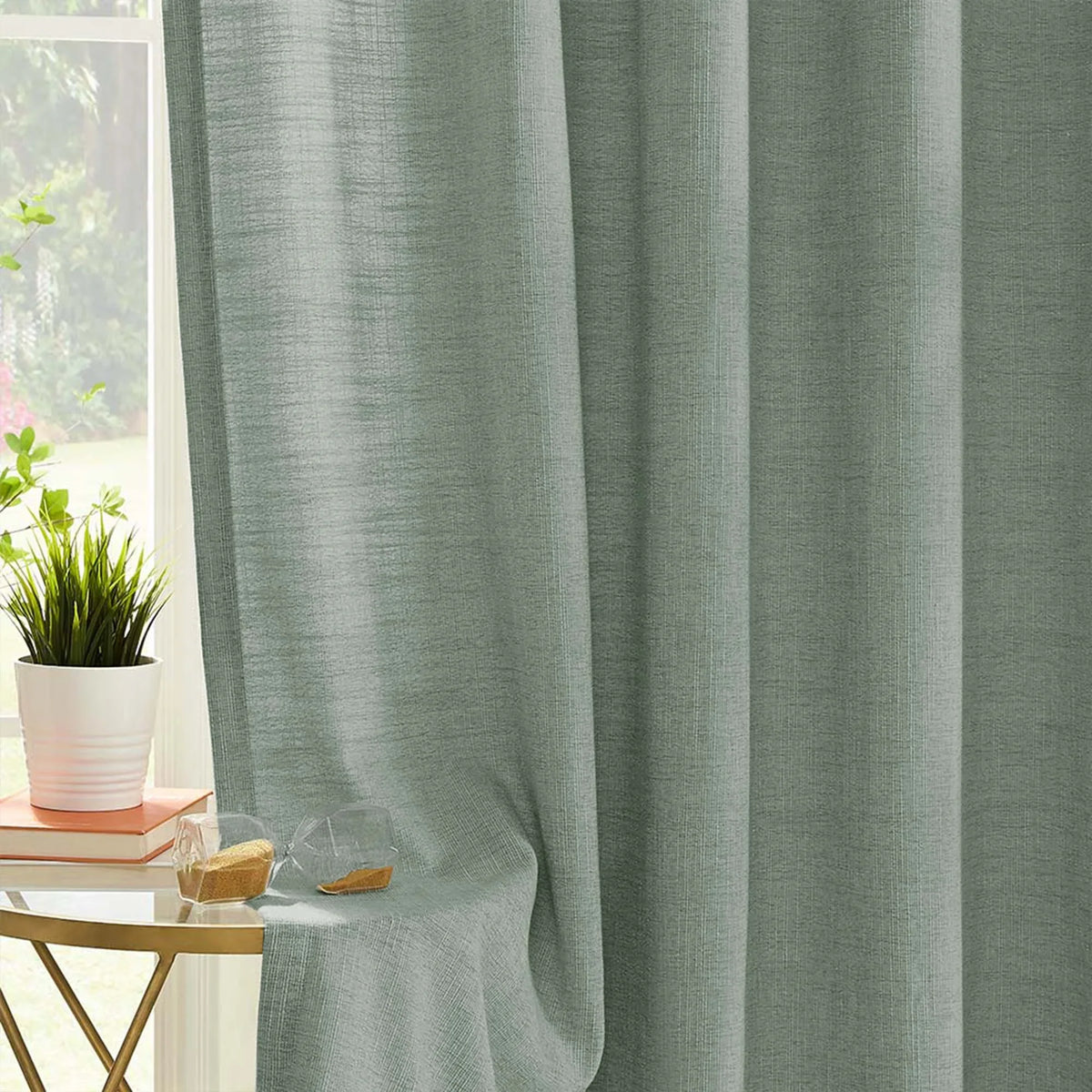 Blanche Cotton Blend Linen Look Curtains