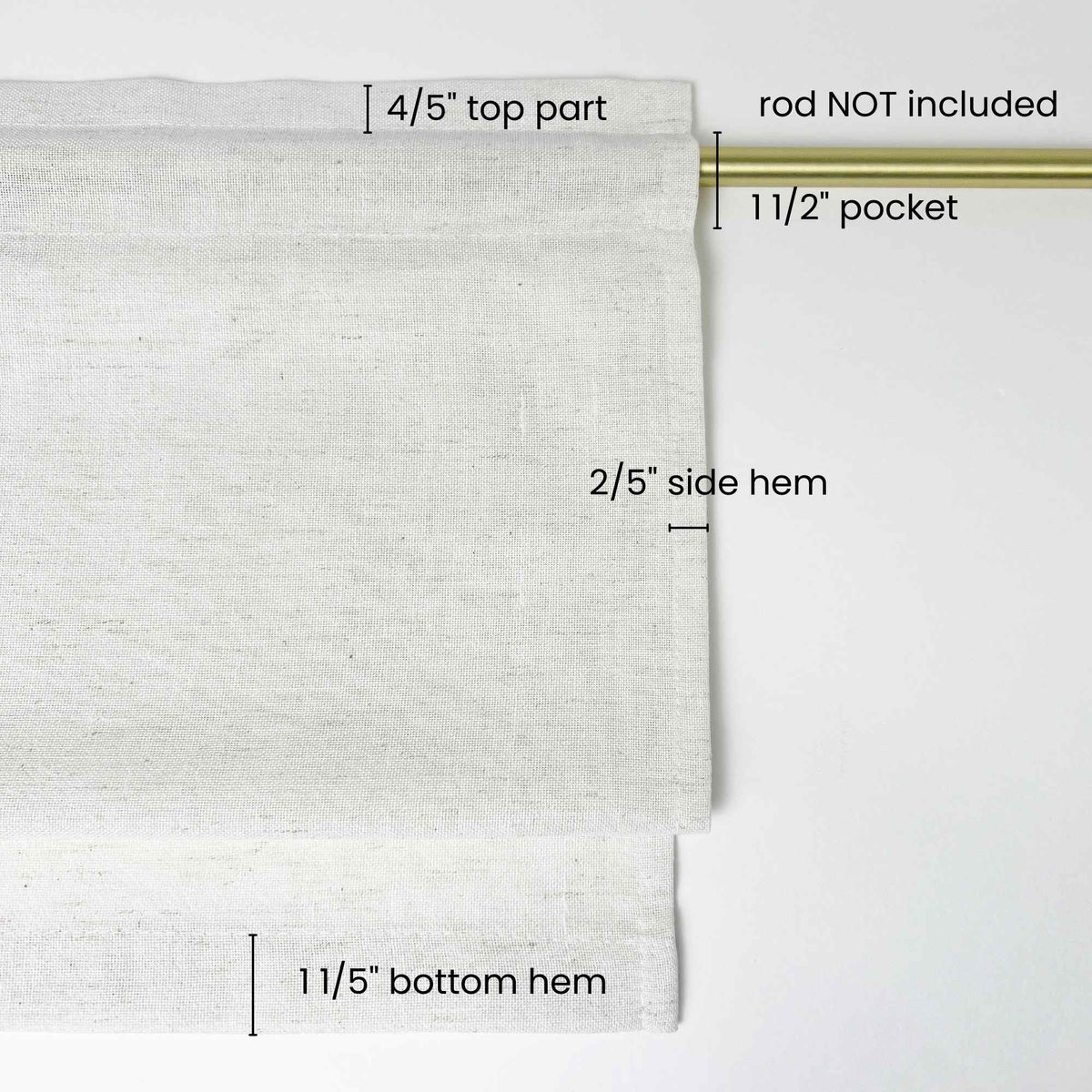 Sandra Cotton Linen Semi Sheer Cafe Curtains
