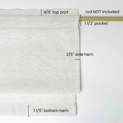 Sandra Cotton Linen Semi Sheer Cafe Curtains