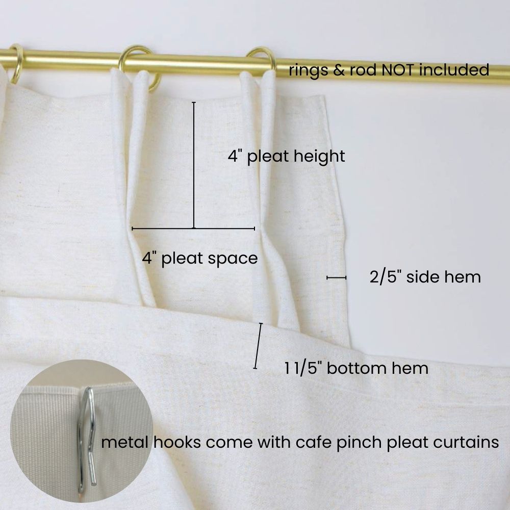 Sandra Cotton Linen Semi Sheer Cafe Curtains
