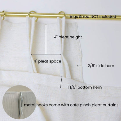 Sandra Cotton Linen Semi Sheer Cafe Curtains
