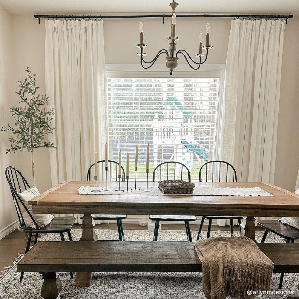 Blanche Cotton Blend Linen Look Curtains
