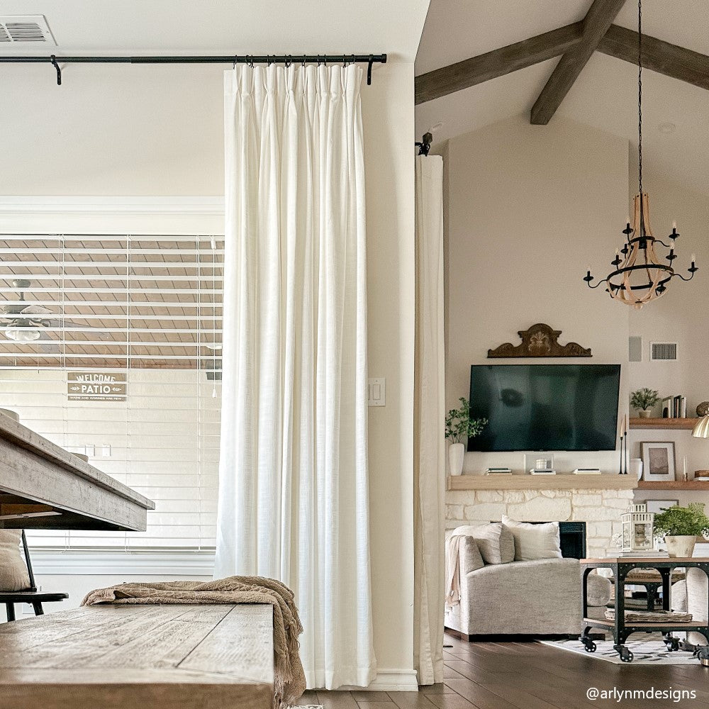 Blanche Cotton Blend Linen Look Curtains