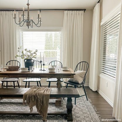 Blanche Cotton Blend Linen Look Curtains