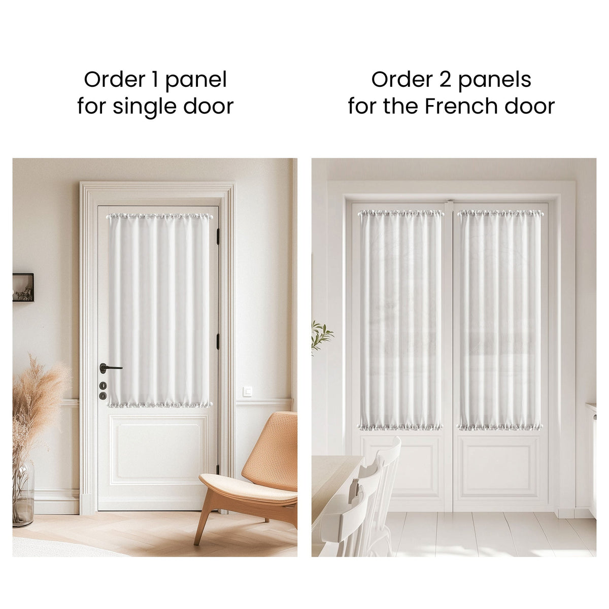 Sandra Cotton Linen Semi Sheer Door Curtains