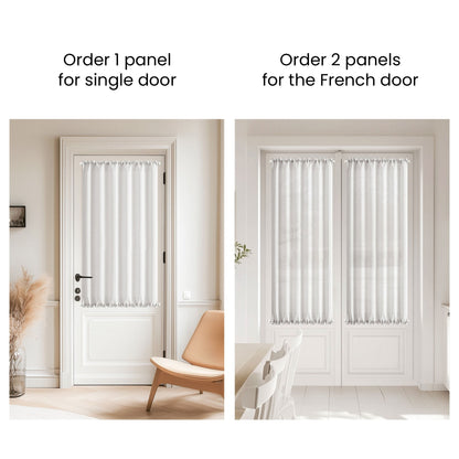 Sandra Cotton Linen Semi Sheer Door Curtains
