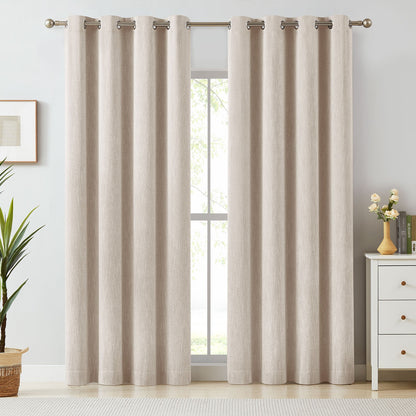 Eleanor Cotton-Blend Textured Curtains