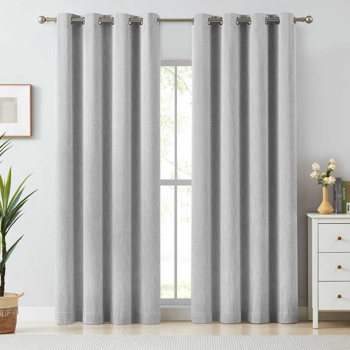 Eleanor Cotton-Blend Textured Curtains