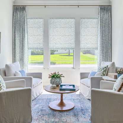 Fronde Leaf Pattern Custom Roman Shades
