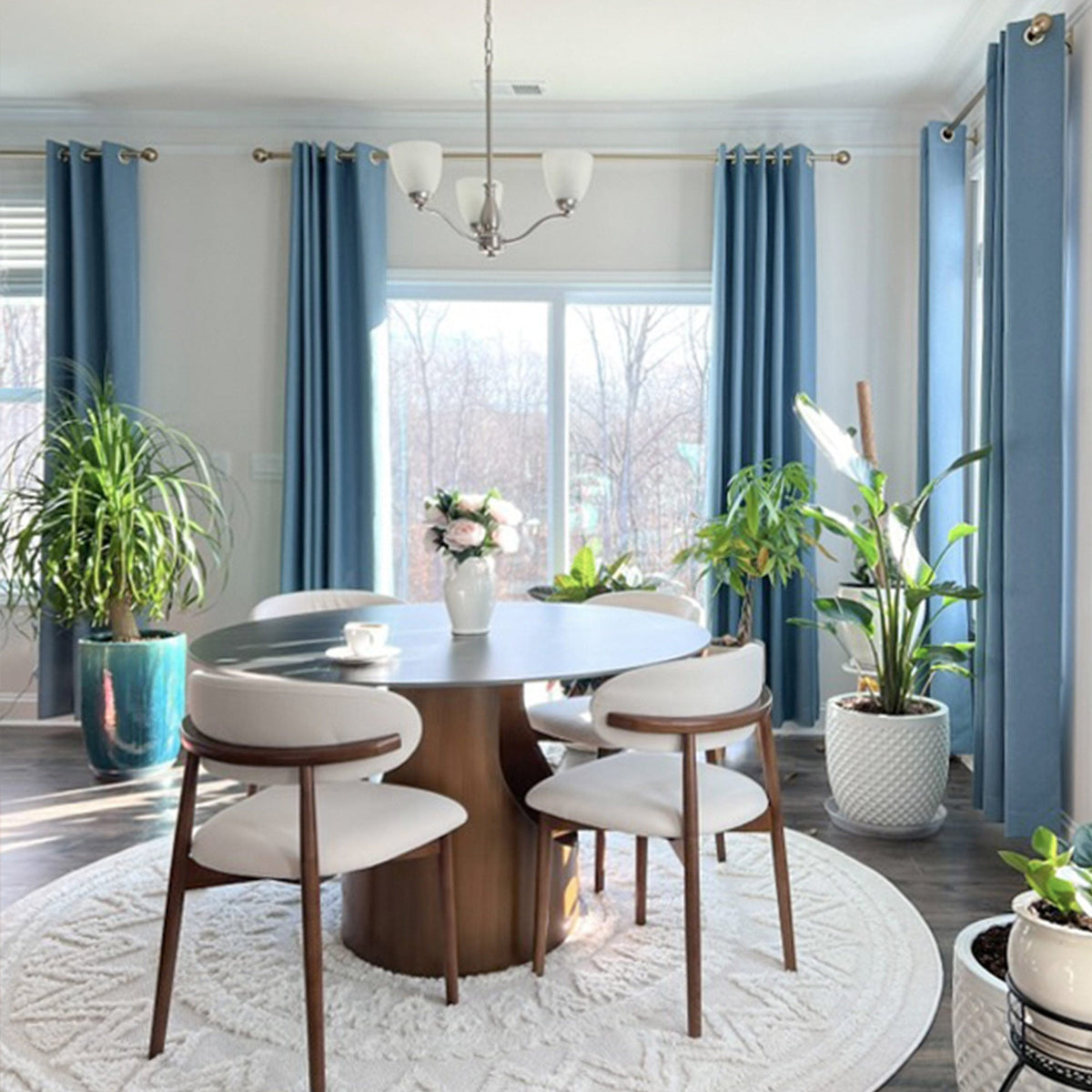 Gary Linen Look 100% Blackout Curtains