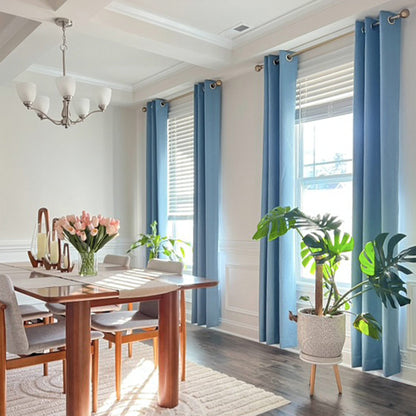 Gary Linen Look 100% Blackout Curtains