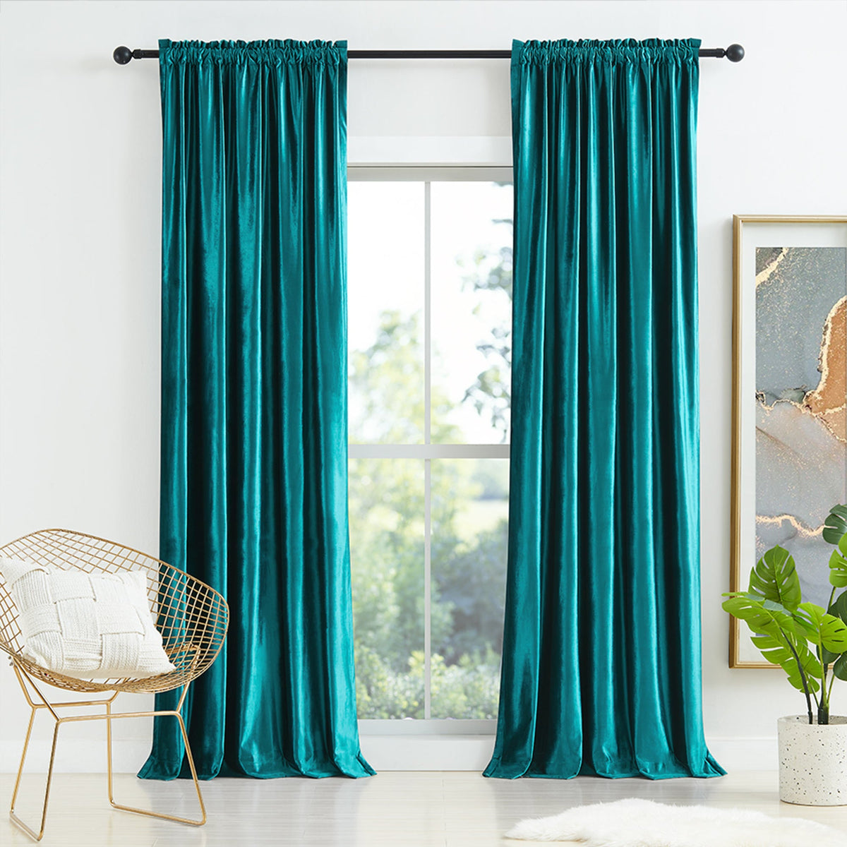 Laura Crystal Velvet Curtains