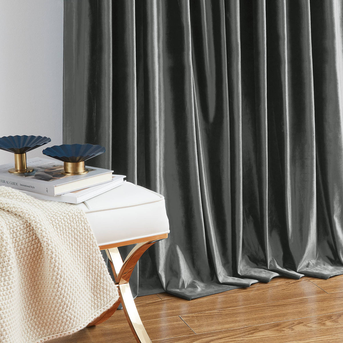 Laura Crystal Velvet Curtains