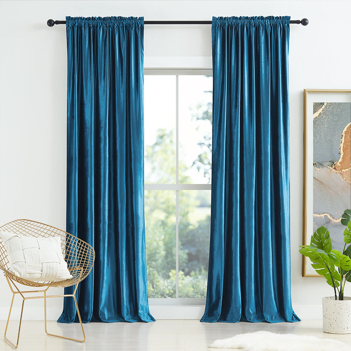 Laura Crystal Velvet Curtains