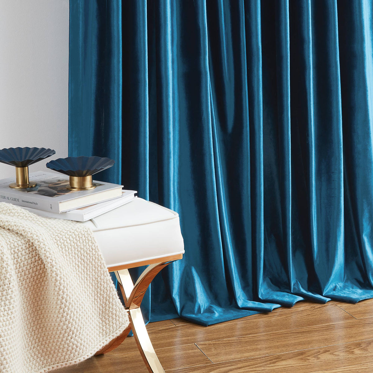 Laura Crystal Velvet Curtains