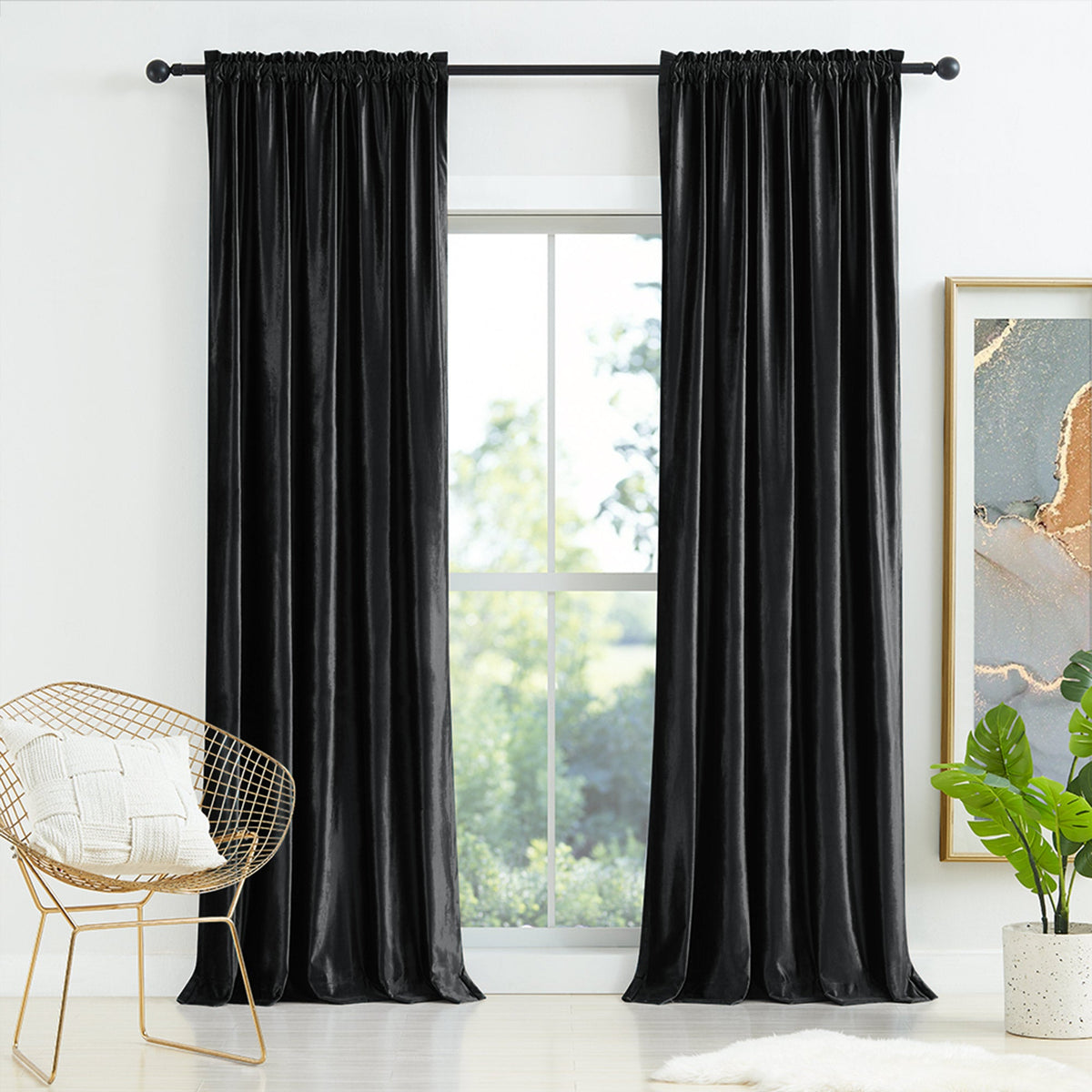 Laura Crystal Velvet Curtains
