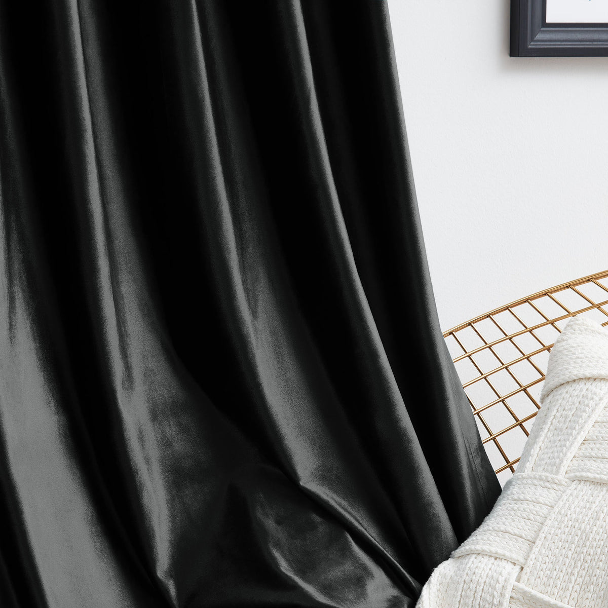 Laura Crystal Velvet Curtains