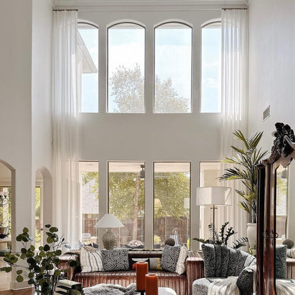 Liz Solid Flame Retardant Sheer Curtains